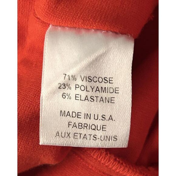 Diane Von Furstenberg Sleeveless Stretch Orange Midi Dress Size 4 - Picture 7 of 8